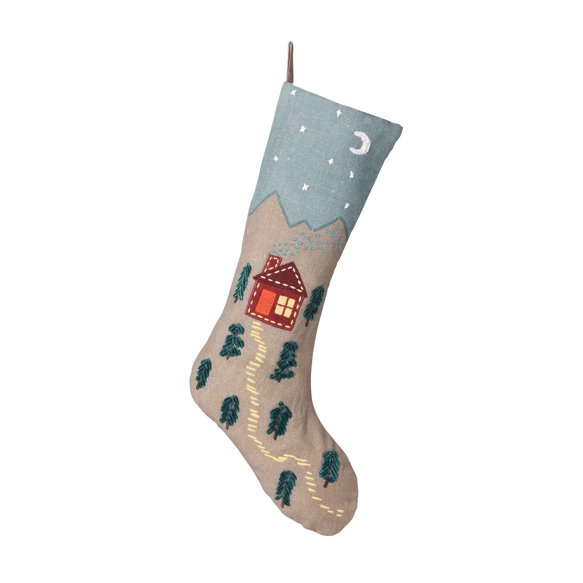 Park Hill Collection Cabin Cozy Linen Stocking | Wayfair