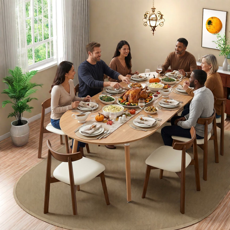 Ensembles de table de salle à manger extensible (doit inclure la table et la chaise), bois moderne