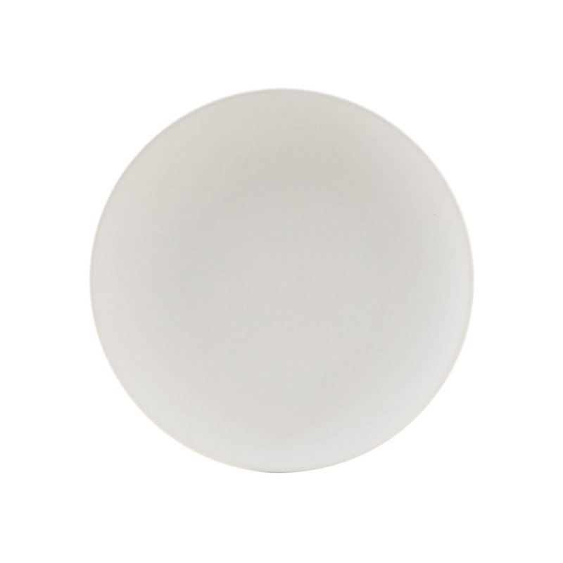 Assiette plate 10 po couper Zion, Blanc