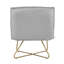 Chaise d'appoint rembourrée en velours avec pieds en métal-978694131