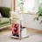 Kabron Acrylic Side Table on Lockable Wheels, Sofa Table With Storage, Suitable For Living Room, Bedroom-1534976615