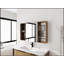 Armoire de salle de bain murale 43,7 pouces avec rangement, porte réglable et accessoires pour des solutions de rangement modernes et efficaces.