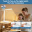 Lampe de table à DEL, lampe de table à intensité réglable à 360 ° avec 5 modes d'éclairage et port de charge USB, lampe de chevet à mémoire de forme pour bureau d'étude-708470443