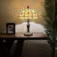 Lampe de table Glynnis Tiffany avec grains de cristal en verre coloré or ampoule DEL incluse l 12 po x P 12 po x H 19 po