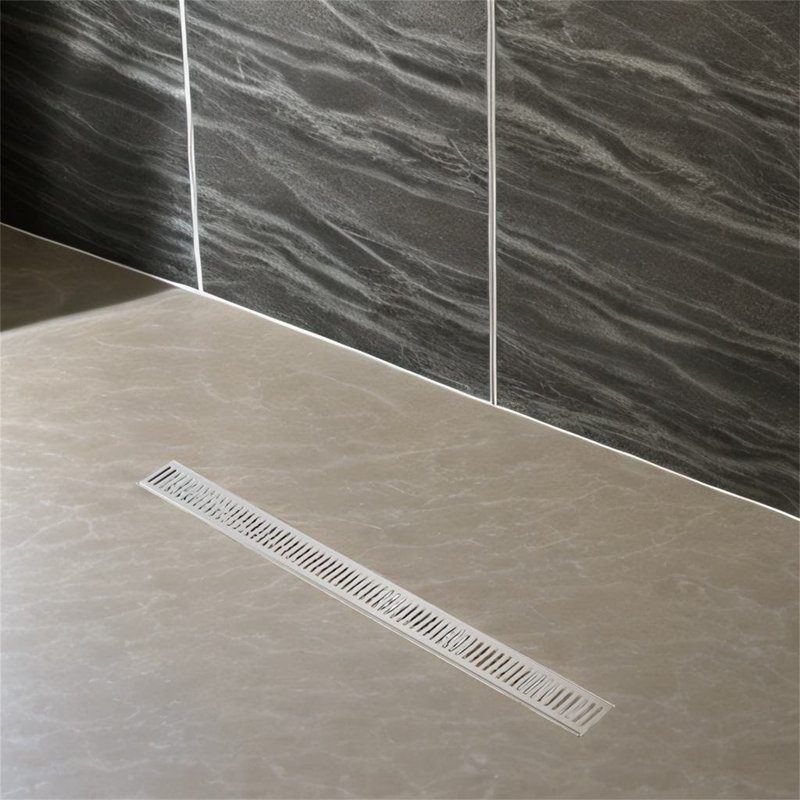 Drain de douche 36 po, Nickel brossé
