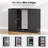 Coffee Bar Cabinet with Mini Fridge Space & Power Outlet, Mini Fridge Cabinet with 2 Drawers for Kitchen, Living Room