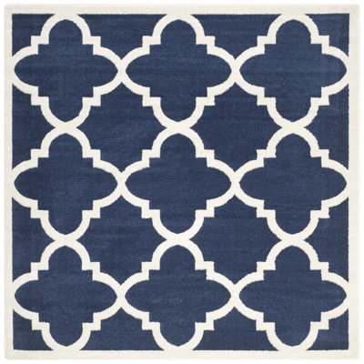 Ammundsen Geometric Navy/Beige Area Rug
