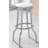Midge White Upholstered Metal Swivel Bar Stool  (2 Of Set)