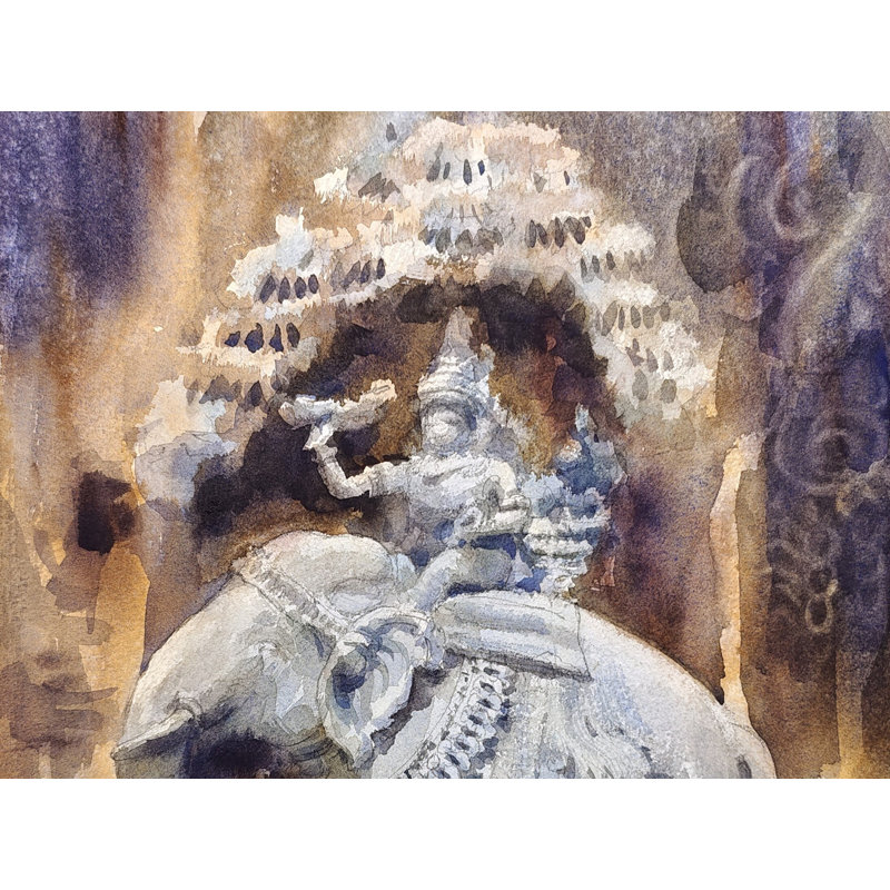 Le tour céleste | Aquarelle sur papier | Peinture pour décoration murale