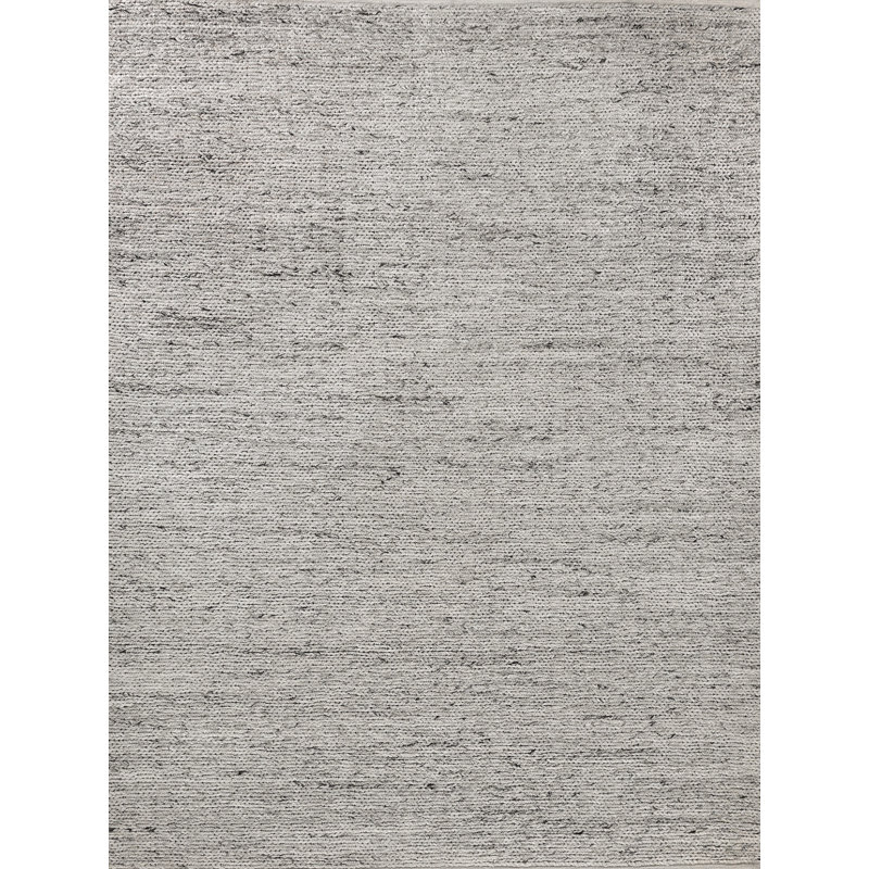 Lauryn Hand-Loomed Gray/Charcoal Area Rug, Rectangle 6' x 9'