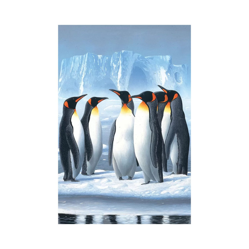 Penguins 1 Piece Wrapped Canvas Painting, 20.32 cm H x 30.48 cm W