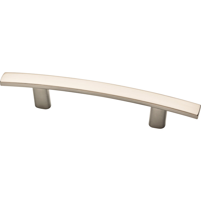 Ensemble de poignées pour barre d'armoire Subtle Arch, Nickel satiné, 3.5"
