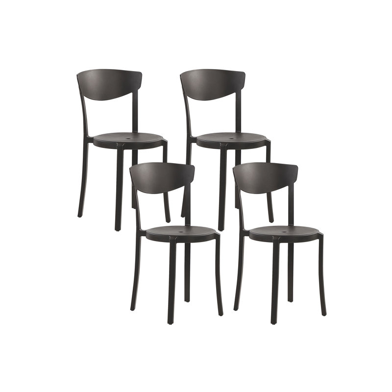 Wanship 45cm H Stacking Side Chair, Black