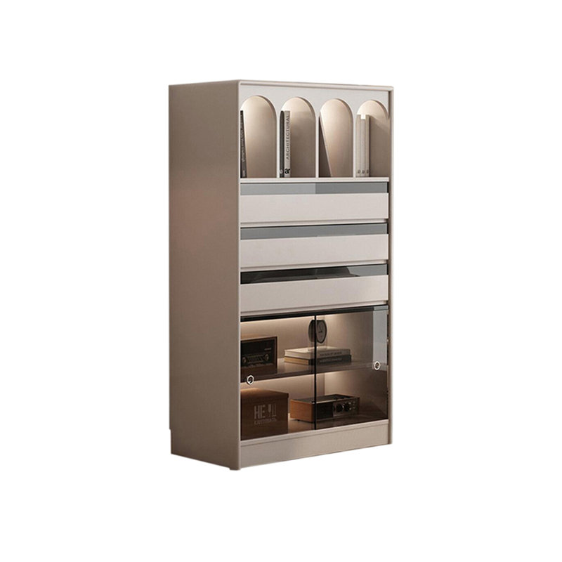 Armoire porte-revues en bois massif, Abricot
