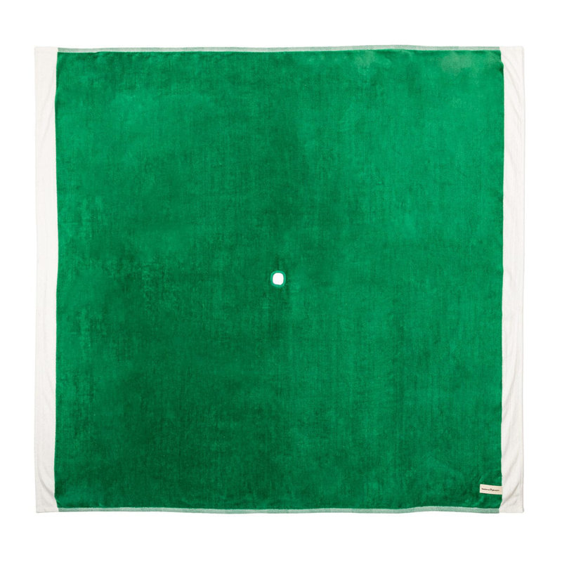Beach Blanket, Green/White