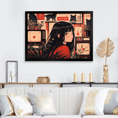 Personnage féminin d'anime III sur toile