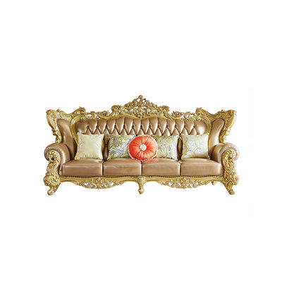 Vokolida 116.1'' Leather Sofa