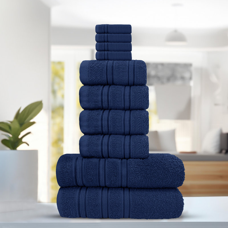 Pentheam Cotton Hand Towel, Navy