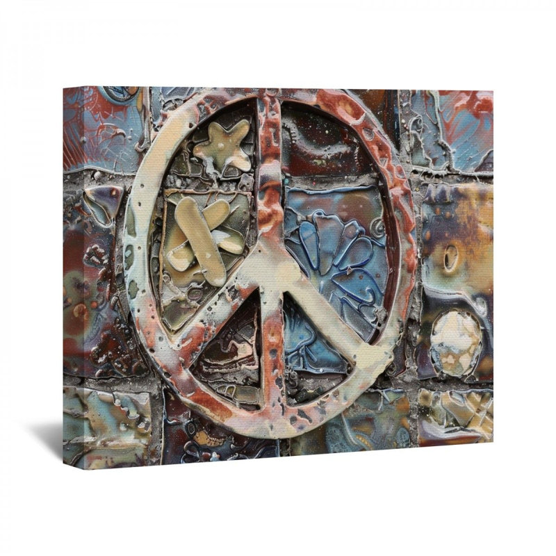 " Peace Symbol ", 12" H x 18" W