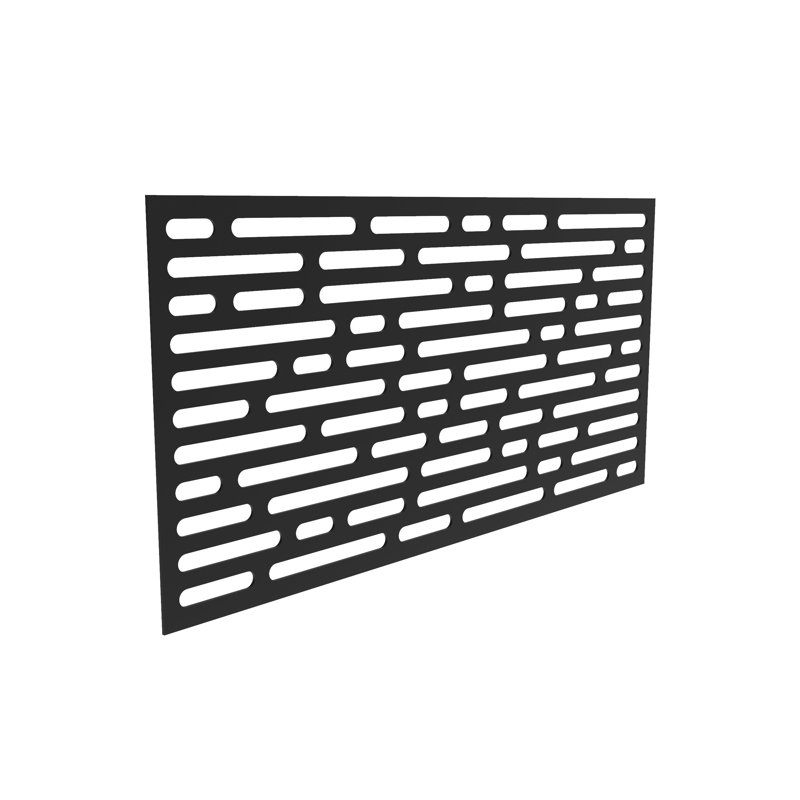 Black Rectangular Polypropylene UV Resistant Decorative Screen Panel