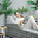 Griffing 29.53" Long Reclining Outdoor Chaise Lounge Set with Cushions and Table