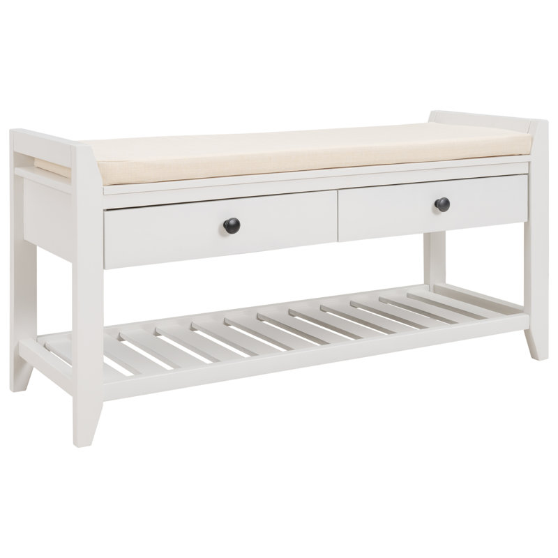 4 Pair Shoe Storage Bench, White