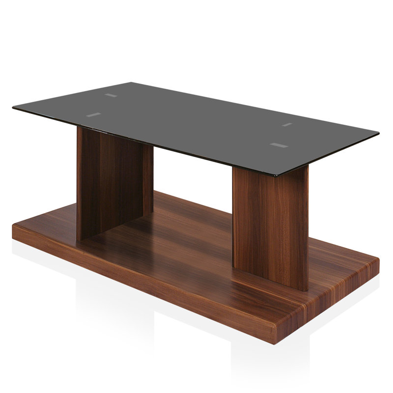 Donjae Aadvik 2 Piece Coffee Table Set, Dark Walnut