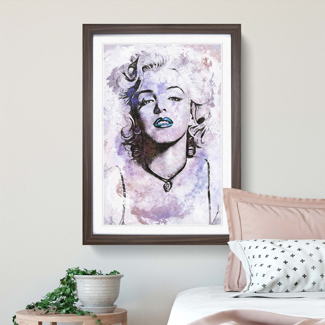 Marilyn Monroe in Abstract - Framed Print