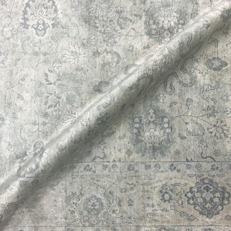 Handmade Silk and Wool Area Rug, Rectangle 10' x 14'