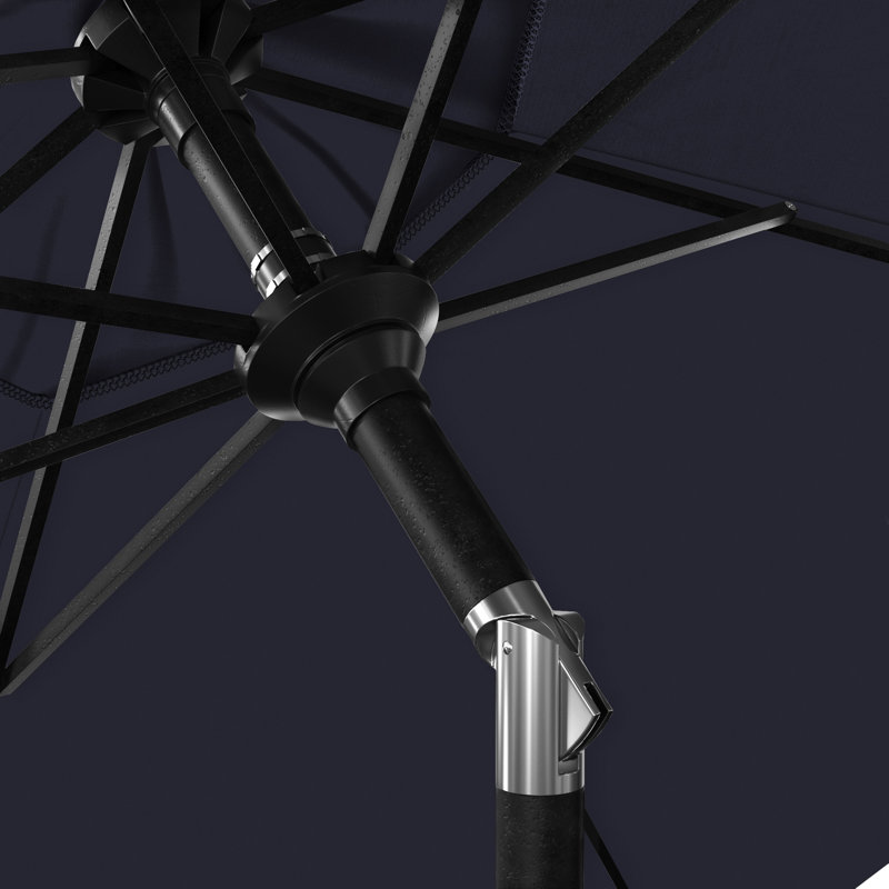 Parasol 108 po Aalieyah, Toile bleu marine Sunbrella®, Stone Black