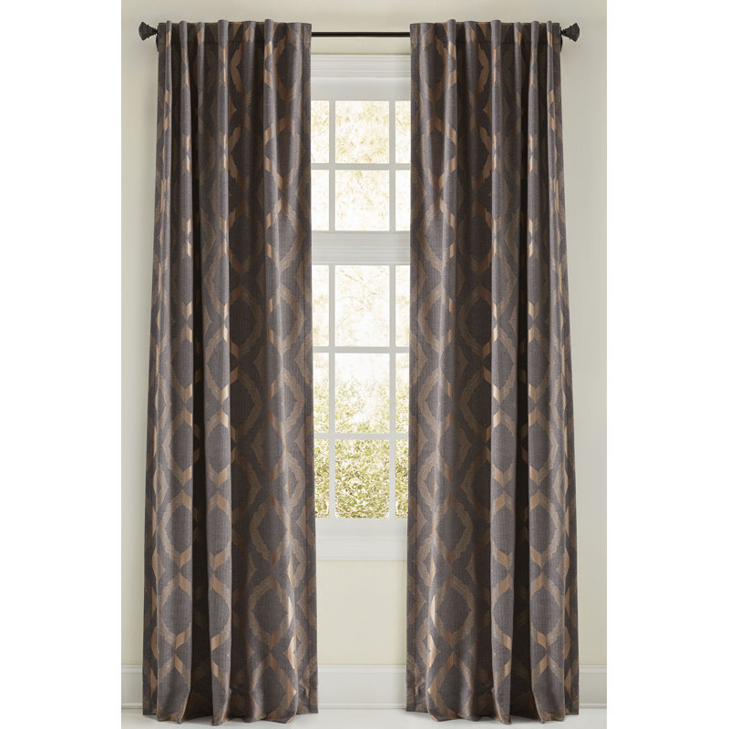 Avery Room Darkening Curtain, 50"W x 96"L, Gray