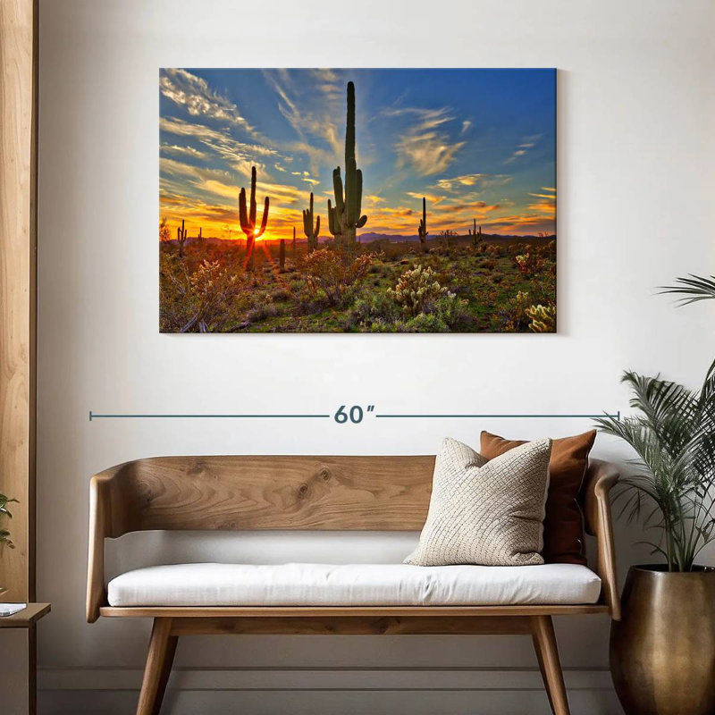Alvord Sonoran Desert Saguaro Cactus, 30" H x 45" W