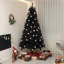 Arbre de Noël artificiel de 7,5 pi de hauteur, arbre de Noël non éclairé avec 1346 pointes de branches, ouverture automatique, base en acier, décor des Fêtes-1098814542