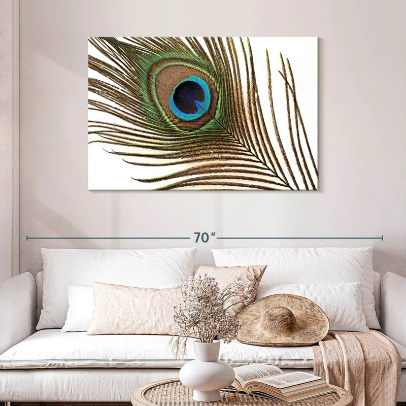 Brampt Peacock Feather, 30" H x 45" W