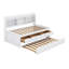 Lit capitaine simple avec lit gigogne et trois tiroirs de rangement-447112048