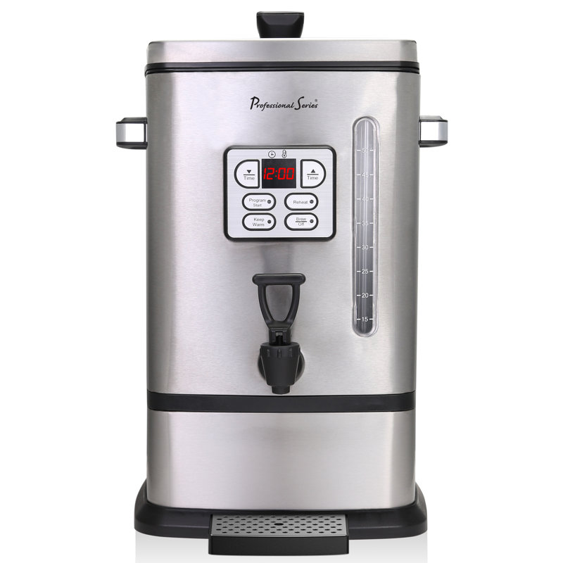 Continental Electric 50-Cup Pro Digital Coffee Urn Stainless Steel Coffee Maker