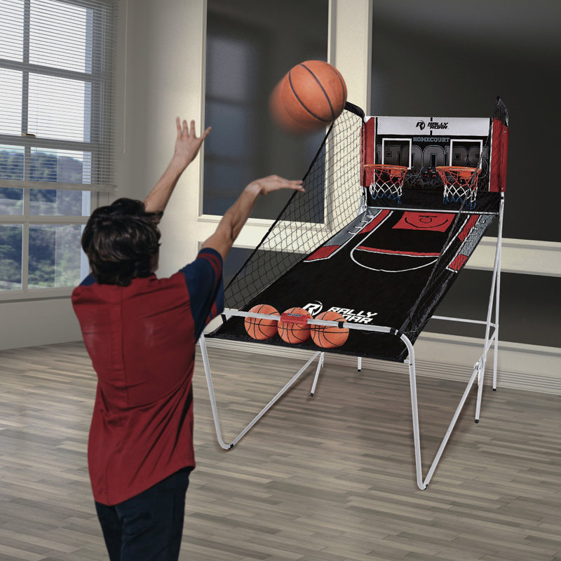 Rally and Roar 2-Player Indoor Basketball Arcade Game with LED Scoreboard