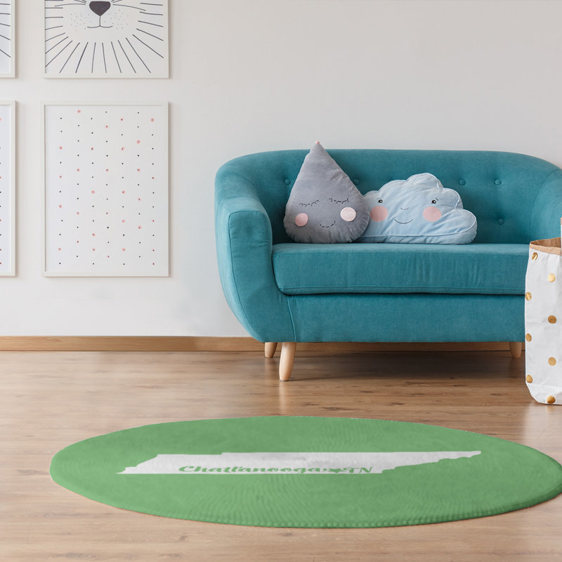 Chenille Indoor Rug, Round 5'
