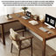 Bureau moderne en bois massif en forme de L-846502414