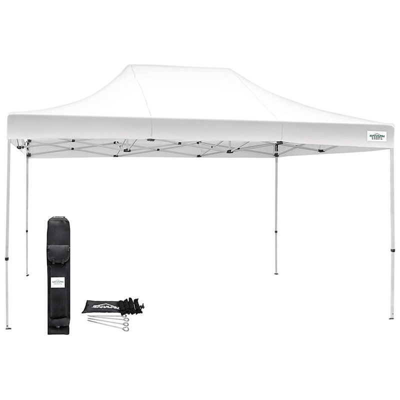 120 Ft. W Steel Pop-Up Canopy, 139.2" H x 120" W x 180" D
