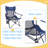Foldable Camping Chair 330LBS Load Heavy Duty Steel Lawn Chair Collapsible Chair with Reclining Backrest Angle Cup Holder Pillow Side Pocket Carry Bag-80978271