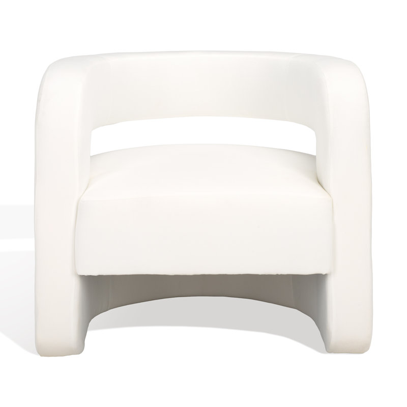 Anissa Upholstered Armchair, White Linen Blend
