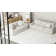 Santa Fe Cowhide Striped Area Rug in Ivory