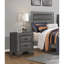 Table de chevet de chambre à coucher en gris - 2 tiroirs en bois rustique 2 pour le style-1557245329