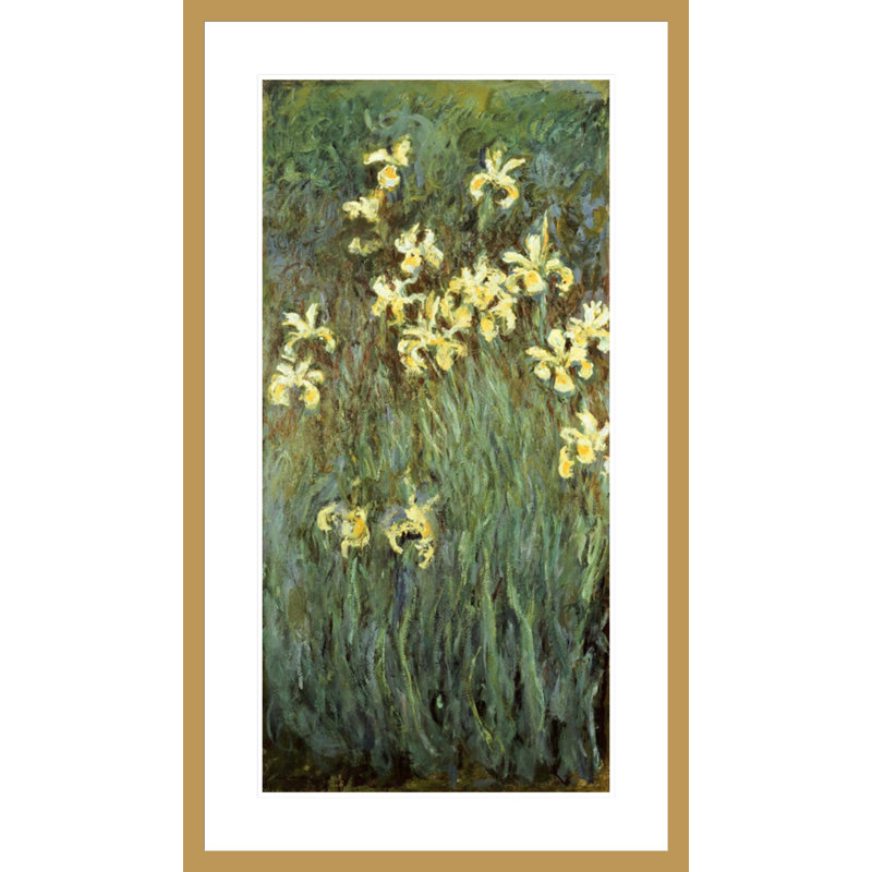 Iris jaune par Claude Monet - estampe numérique encadrée, H 41,5 po x l 24,06 po