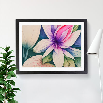 Pleasing Watercolour Flower - Single Picture Frame Print