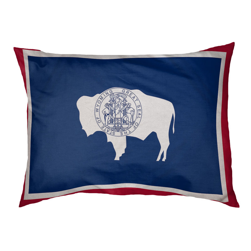 Coussin pour chien wyoming flag Burien, Moyen (L 29,5 po x P19,5 po x H 9,5 po)