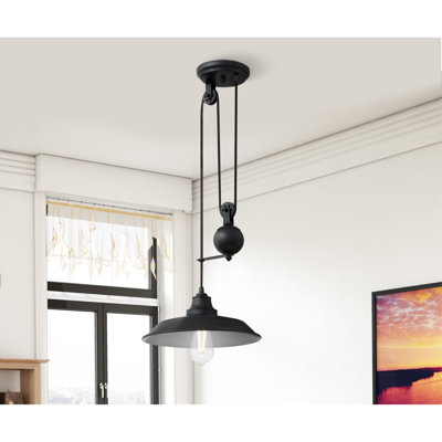 Luminaire suspendu en forme de dôme à 1 lumière Iron Hill