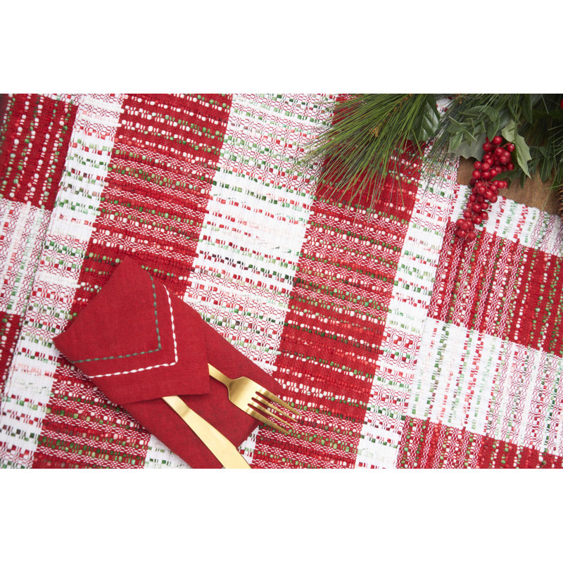 Ensemble de 6 napperons de Noël 14 po x 20 po Mélange tissé