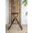 57.5x23.6x39.8" Black Stowable Side Table and Two Seats